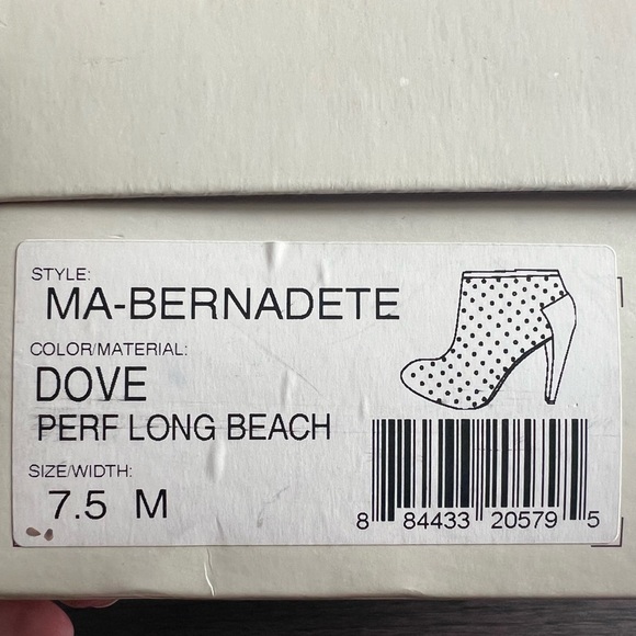 BCBG Maxazria suede ankle boot with snakeskin print heel - Picture 6 of 6